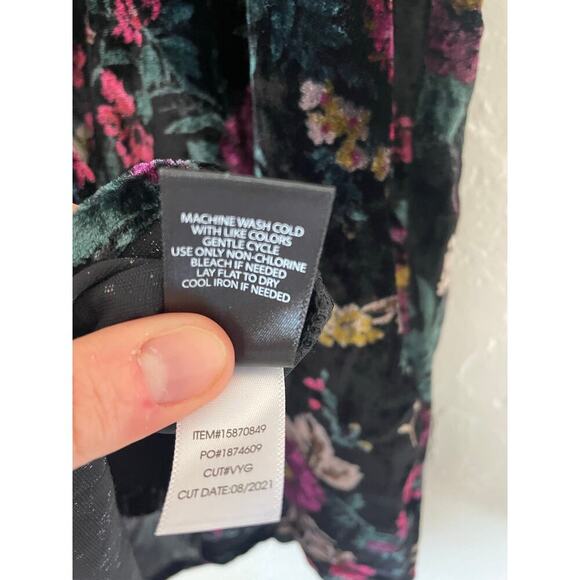 NWOT Torrid Sofia Velvet Swing Cami Dark Romantic Floral Tank Fairy Grunge Size1 - Picture 8 of 8